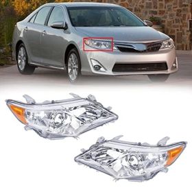 Headlamp Assembly Suitable For Dual Chrome Headlamp Replacement Including Driver Side And Passenger Side