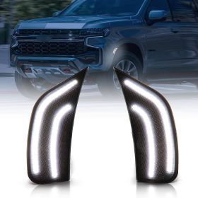 White Side Marker Lights For 2021-up Cadillac Escalade Chevy Suburban GMC Yukon