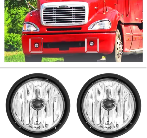 Fog Lamp Replacement With Bulb, Suitable For A Pair Of White Front Fog Lamps On The Passenger And Driver Sides