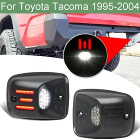 For 1995-2004 Tacoma Red OLED Tube LED License Plate Light Lamp Housing