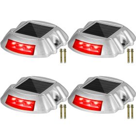 Vevor Driveway Lights, 4-Pack Solar Driveway Lights with Switch Button, Solar Deck Lights Waterproof