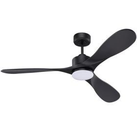 52' Smart Ceiling Fans with Lights Remote,Quiet DC Motor,Modern Black Outdoor Indoor Ceiling Fan,High CFM 6-Speed,Controlled by WIFI Alexa,APP