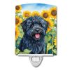 NEW Puli in Sunflowers Ceramic Night Light Compact, UL-Certified, Ideal for Bedroom, Bathroom, Nursery, Hallway, Kitchen, 6x4x3, Multicolor