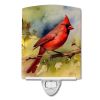 NEW Cardinal Ceramic Night Light Compact, UL-Certified, Ideal for Bedroom, Bathroom, Nursery, Hallway, Kitchen, 6x4x3, Multicolor