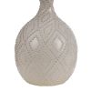 27 Inch Table Lamp Set of 2, Ceramic Base, Hardback Fabric Shade, Ivory
