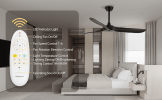 60 inch Ceiling Fan with Remote Control - Timed Lighting, Reversible Airflow and Quiet Operation for Living Room & Bedroom & Outdoor