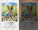 NEW Australian Cattle Dog Easter Egg Hunt Ceramic Night Light Compact, UL-Certified, Ideal for Bedroom, Bathroom, Nursery, Hallway, Kitchen, 6x4x3