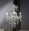 37" In Eilish Silver Crystal 8-Led Light Chandelier