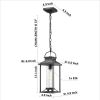 Outdoor Pendant Lights for Porch, Black Exterior Chandelier for Gazebo
