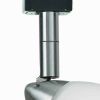 Metal Track Light with Interchangeable Round Glass Shade, Silver and White
