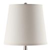 Modish Metal Table Lamp, Silver Set of 2