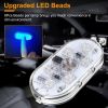 4Pcs Cordless Car Interior Light USB Rechargeable Magnetic Atmosphere Light 8 Lighting Mode Ambient Night Lamp