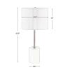 Lily 28 Inch Accent Lamp, Round Hardback Drum Shade, White Base, Gold