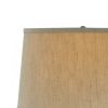 30 Inch Hydrocal Table Lamp, Drum Shade, Classic Urn Base, Brown and Blue