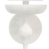 Zoe 12 Inch Wall Sconce, Plaster Candelabra Design Base, Linen Shade, White