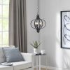 3-Light Metal Chandelier with Adjustable Chain
