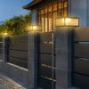 Solar Powered Post Cap Lights for Pillars, Modern Outdoor Post Lights