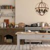 6-Light Orb Chandelier Rustic Vintage Ceiling Lamp