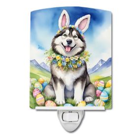 NEW Alaskan Malamute Easter Egg Hunt Ceramic Night Light Compact, UL-Certified, Ideal for Bedroom, Bathroom, Nursery, Hallway, Kitchen, 6x4x3 (Default: Default)