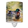 NEW Wood Duck Ceramic Night Light Compact, UL-Certified, Ideal for Bedroom, Bathroom, Nursery, Hallway, Kitchen, 6x4x3, Multicolor