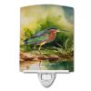 NEW Green Heron Ceramic Night Light Compact, UL-Certified, Ideal for Bedroom, Bathroom, Nursery, Hallway, Kitchen, 6x4x3, Multicolor