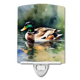 NEW Mallard Ceramic Night Light Compact, UL-Certified, Ideal for Bedroom, Bathroom, Nursery, Hallway, Kitchen, 6x4x3, Multicolor (Default: Default)