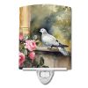 NEW Pigeon Ceramic Night Light Compact, UL-Certified, Ideal for Bedroom, Bathroom, Nursery, Hallway, Kitchen, 6x4x3, Multicolor
