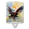 NEW Eagle Ceramic Night Light Compact, UL-Certified, Ideal for Bedroom, Bathroom, Nursery, Hallway, Kitchen, 6x4x3, Multicolor