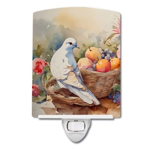 NEW Dove Ceramic Night Light Compact, UL-Certified, Ideal for Bedroom, Bathroom, Nursery, Hallway, Kitchen, 6x4x3, Multicolor