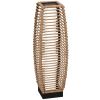 Outsunny Solar Floor Lamp, Outdoor Rattan Garden Lantern Pathway Light & Decorative Driveway Lighting with Auto On/Off LED Lights for Porch, Yard