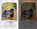 NEW Wood Duck Ceramic Night Light Compact, UL-Certified, Ideal for Bedroom, Bathroom, Nursery, Hallway, Kitchen, 6x4x3, Multicolor