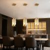 Modern Crystal Pendant Light - 3 Pack, Adjustable Hanging Ceiling Lamp with Crystal Prism Design for Dining Room, Kitchen Island