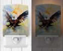 NEW Eagle Ceramic Night Light Compact, UL-Certified, Ideal for Bedroom, Bathroom, Nursery, Hallway, Kitchen, 6x4x3, Multicolor